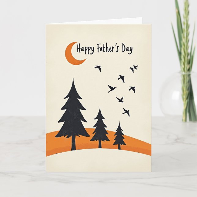 Sweet Fathers Day Trees Card (Front)