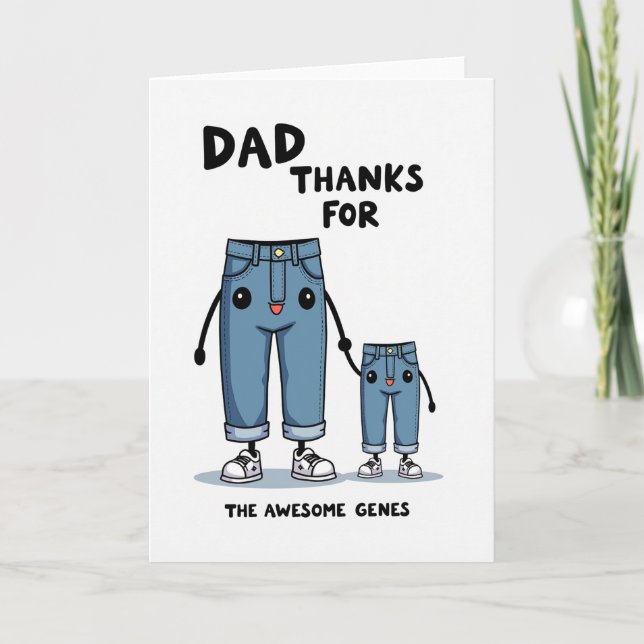 Sweet Fathers Day Trousers Card (Front)