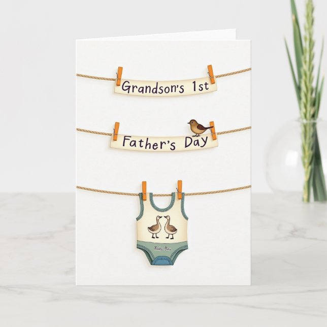 Sweet Fathers Day Twine Art Card (Front)