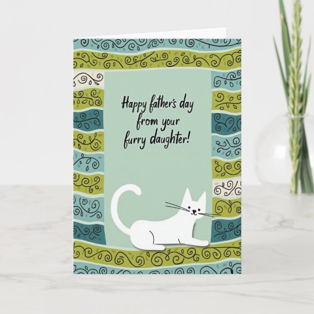 Sweet Fathers Day Vine Border Card (Front)