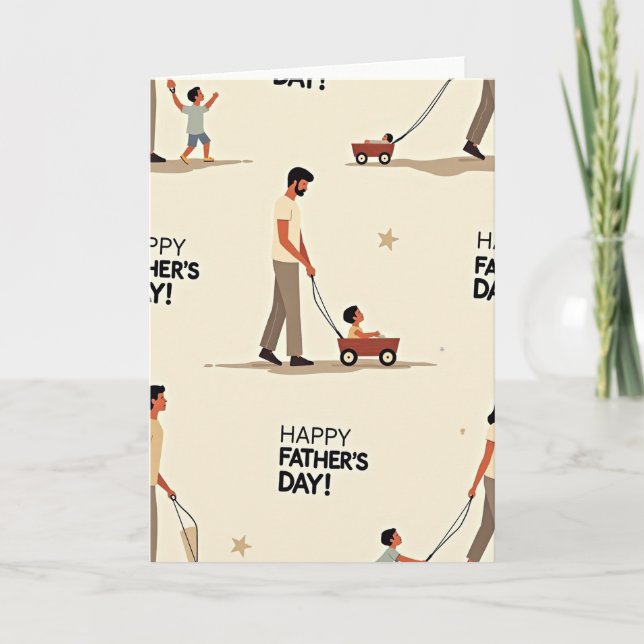 Sweet Fathers Day Wagon Card (Front)