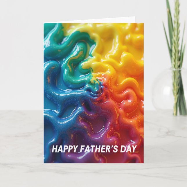 Sweet Fathers Day Waves Card (Front)
