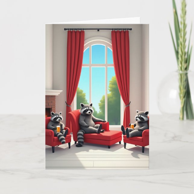 Sweet Fathers Day Window View Card (Front)
