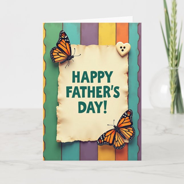 Sweet Fathers Day Winged Insect Card (Front)