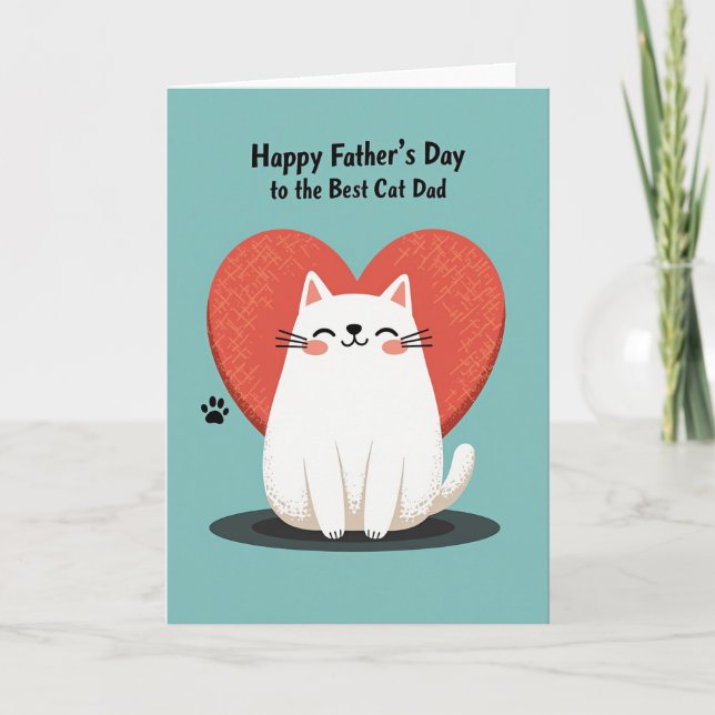 Sweet Feline Fathers Day Card (Front)