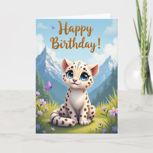 Sweet Feline Meadow Card (Front)