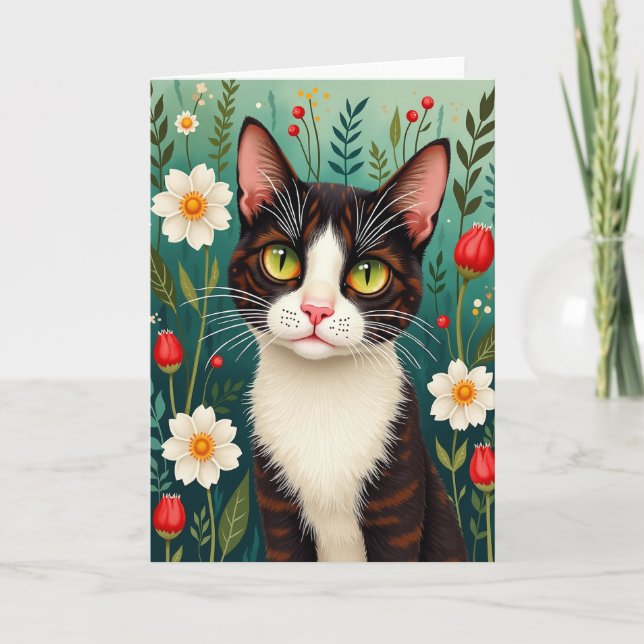Sweet Feline Portrait Card (Front)