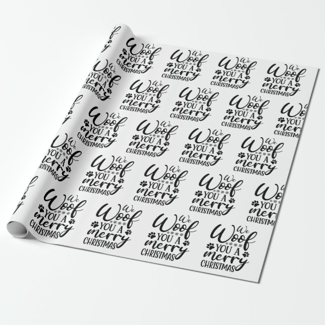 Sweet Festive Charm Wrapping Paper (Unrolled)