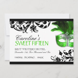 Sweet Fifteen Masquerade Invitation
