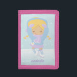 Sweet Figure Skating Girl Tri-fold Wallet<br><div class="desc">Personalize this cute figure skater wallet with your little one's name or any text of your choice for a one-of-a-kind gift she will love.</div>