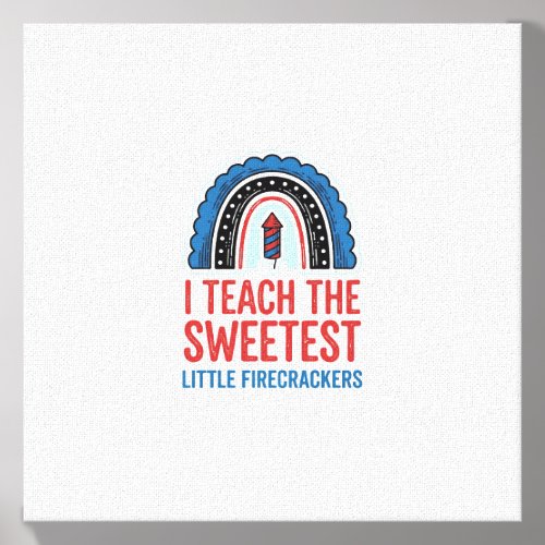 Sweet Firecracker Teacher Vintage Vector Shirt_1 Canvas Photo Tile