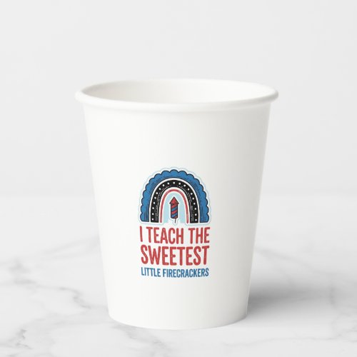 Sweet Firecracker Teacher Vintage Vector Shirt_1 Paper Cups
