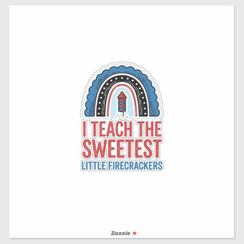 Sweet Firecracker Teacher Vintage Vector Shirt_1 Sticker