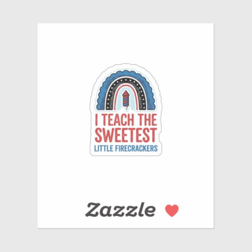 Sweet Firecracker Teacher Vintage Vector Shirt_1 Sticker