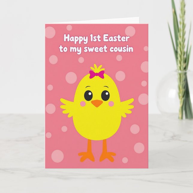 Sweet First Easter Cousin Card (Front)