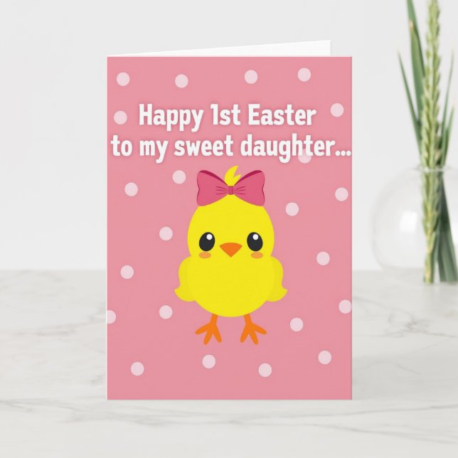 Sweet First Easter Daughter Card (Front)