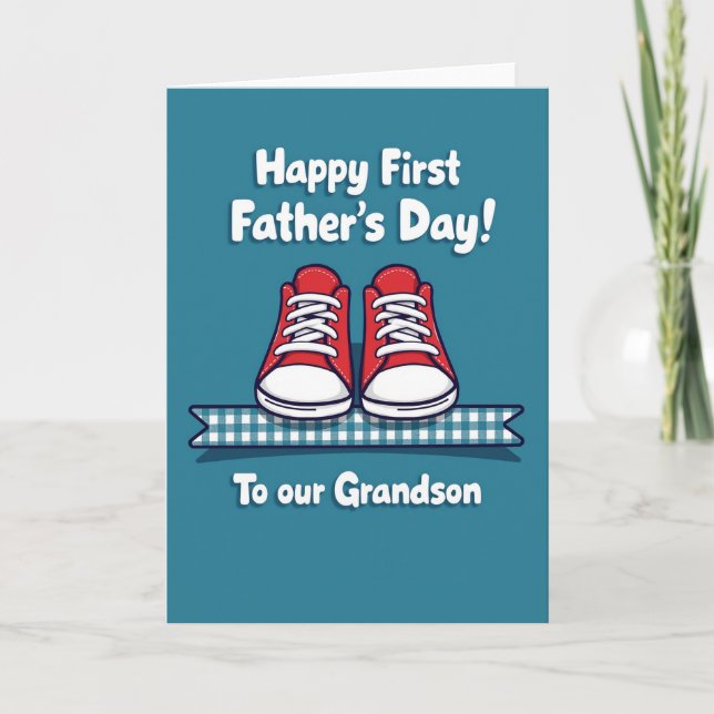 Sweet First Fathers Day Shoes Card (Front)