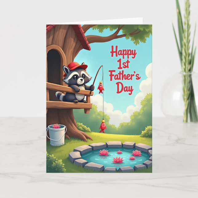 Sweet First Fathers Day Tree Card (Front)