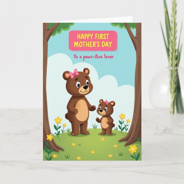 Sweet First Mothers Day Animal Card (Front)