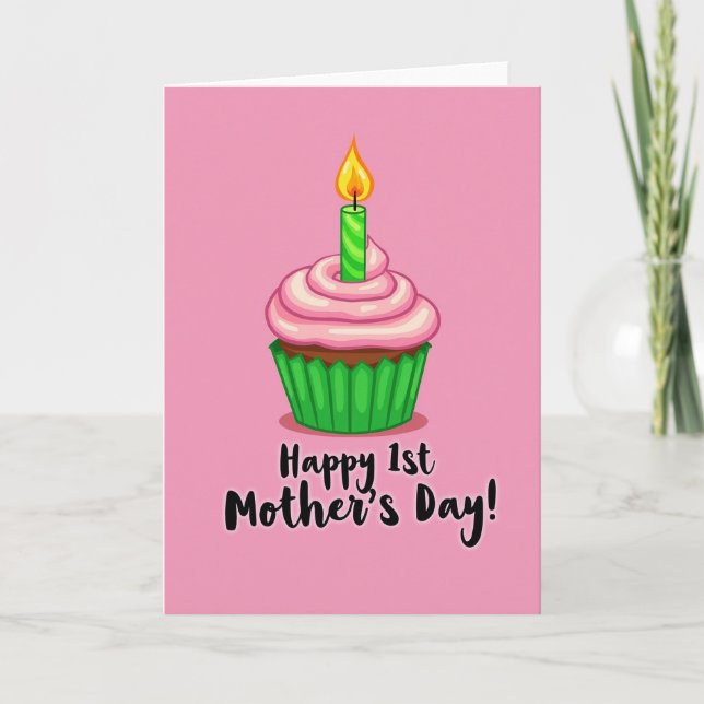 Sweet First Mothers Day Cake Card (Front)