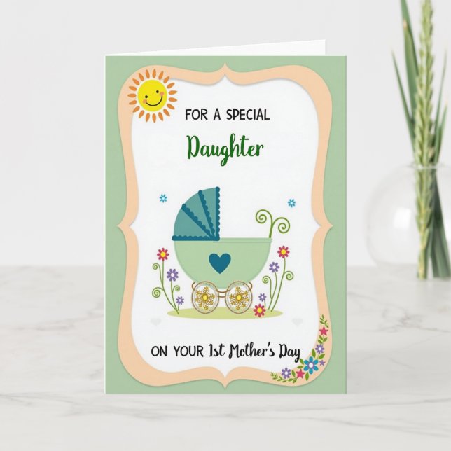 Sweet First Mothers Day Daughter Card (Front)