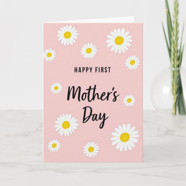 Sweet First Mothers Day Floral Card (Front)