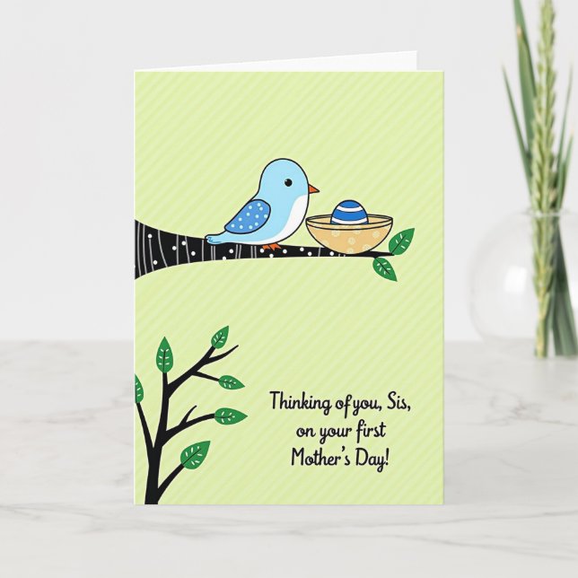 Sweet First Mothers Day Sis Card (Front)