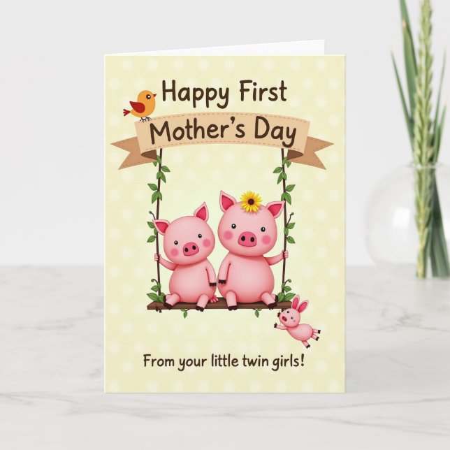 Sweet First Mothers Day Swing Card (Front)