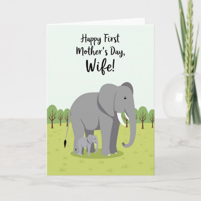 Sweet First Mothers Day Wife Card (Front)