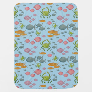 Sweet Fish & Crab Baby Blanket