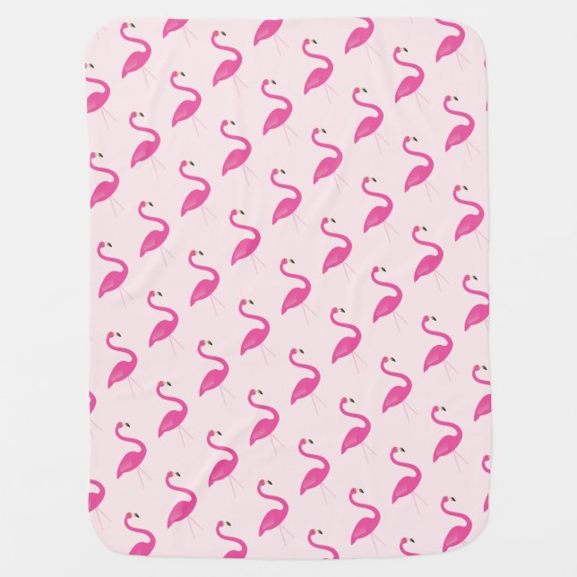 Sweet Flamingo Baby Blanket (Front)