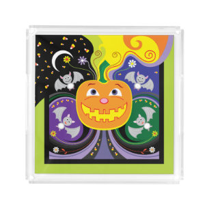 Sweet Flights and Moonlit Nights Acrylic Tray