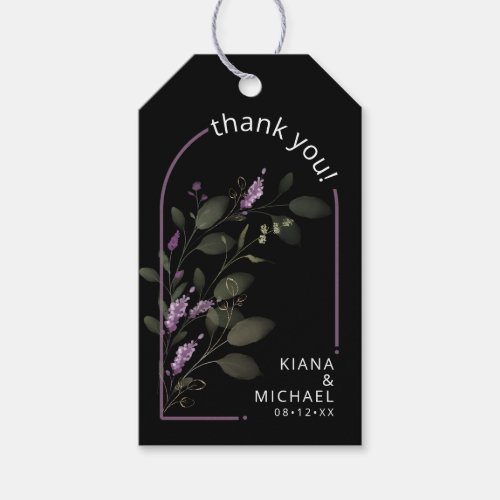 Sweet Floral Arch Wedding Lilac ID998 Gift Tags