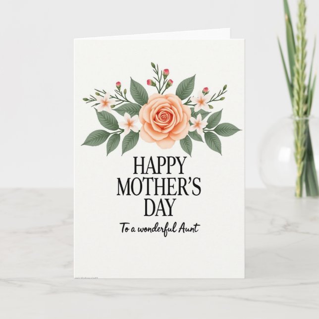 Sweet Floral Aunts Day Card (Front)