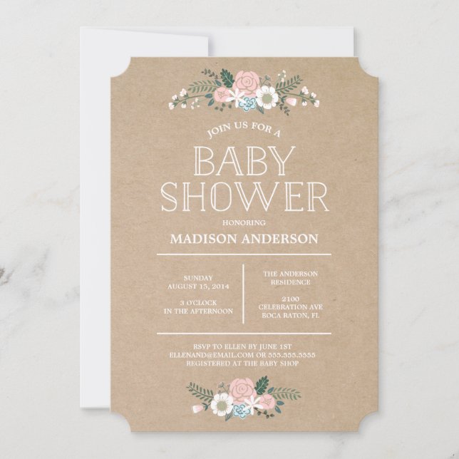 Sweet Floral | Baby Shower Invitation (Front)