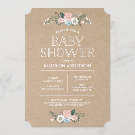 Sweet Floral | Baby Shower Invitation