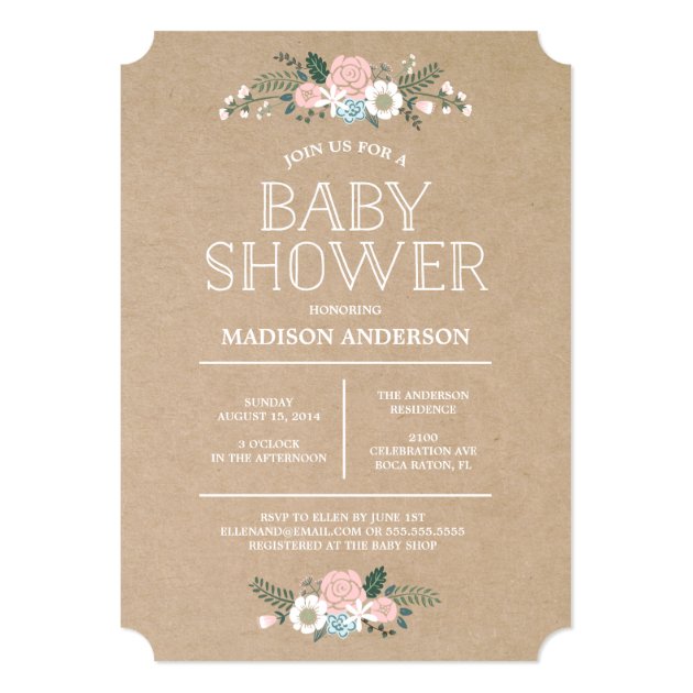 Sweet Floral | Baby Shower Invitation