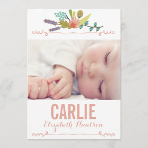 SWEET FLORAL BIRTH ANNOUNCEMENT
