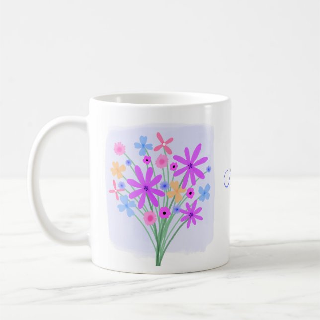 Sweet Floral Bouquet Coffee Mug (Left)