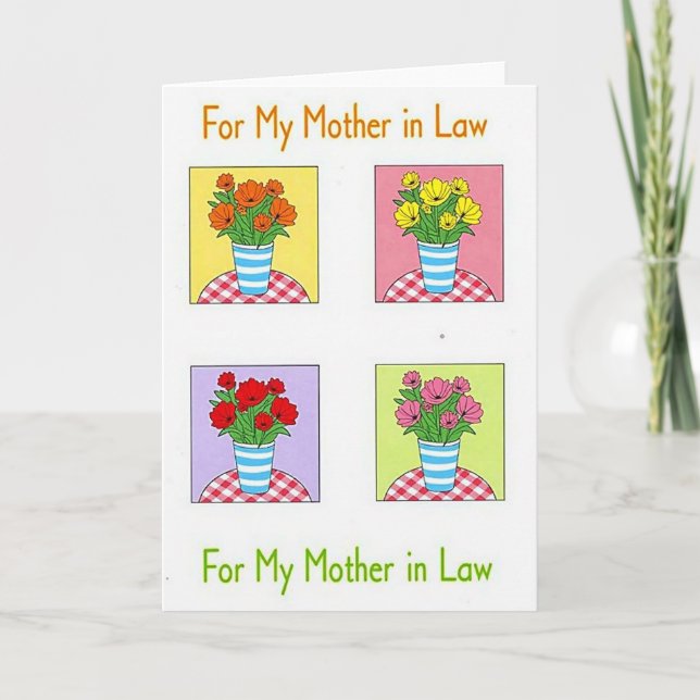 Sweet Floral Bouquet Mothers Day Card (Front)