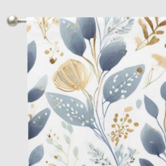 Sweet Floral Dusty Blue Gold ID1045