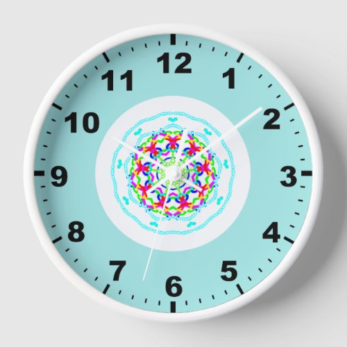  Sweet Floral Fractal  Clock