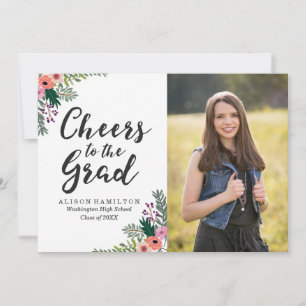 Sweet Floral Graduation Announcement