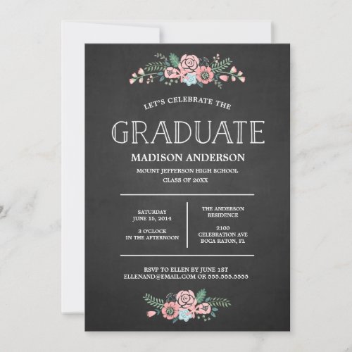 Sweet Floral | Graduation Invitation