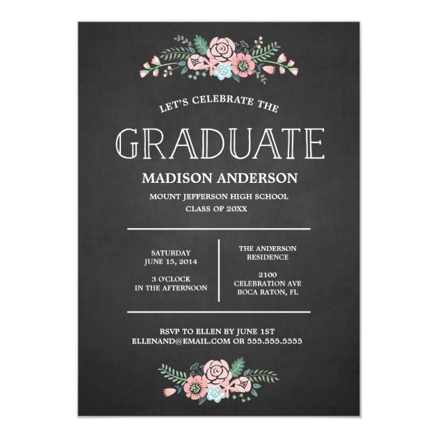 Sweet Floral | Graduation Invitation