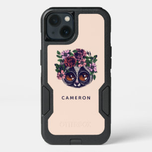 Sweet Floral Lemur   Add Your Name iPhone 13 Case