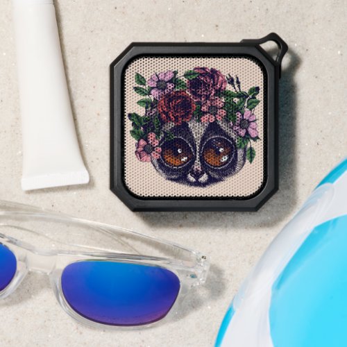 Sweet Floral Lemur Bluetooth Speaker