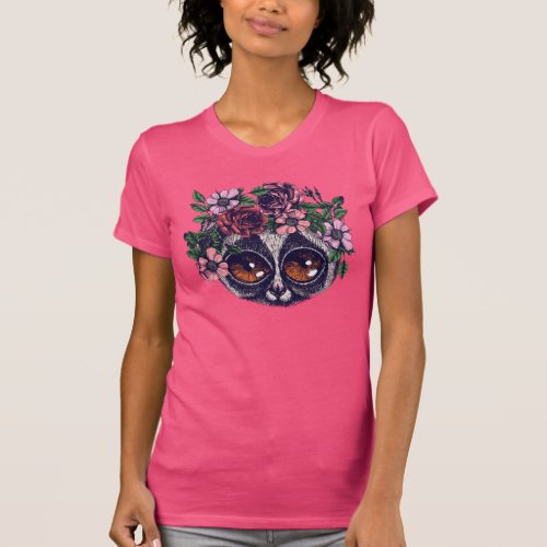 Sweet Floral Lemur T_Shirt
