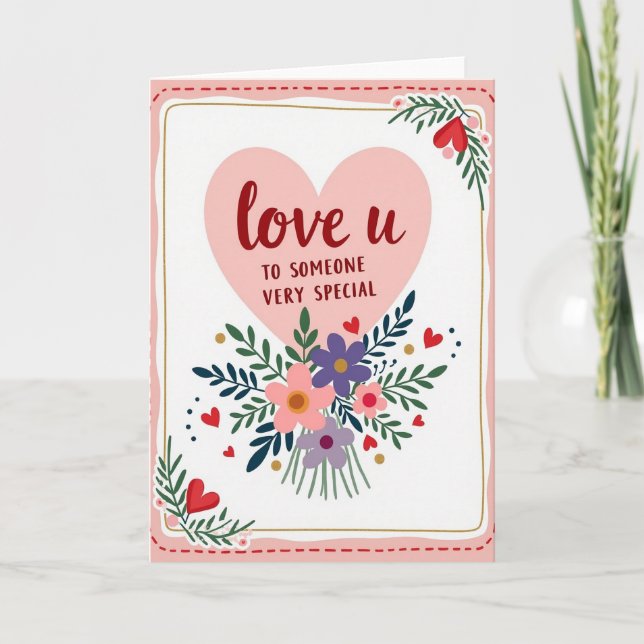 Sweet Floral Love Card (Front)