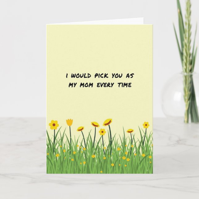 Sweet Floral Mom Choice Card (Front)